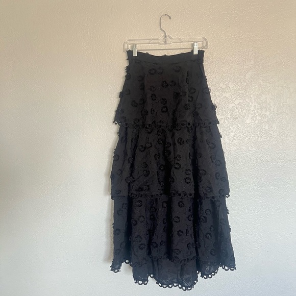 🌺 FARM RIO 🌺 3D Flower Midi Skirt - Picture 4 of 7